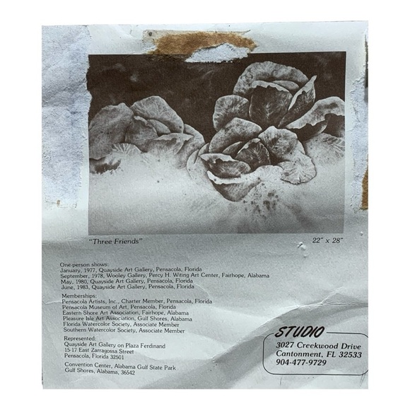 Joan Blackburn Original Framed And Matted Under Glass “Magnolias” - Picture 4 of 5